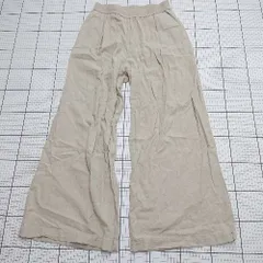 ◇ ⊂ ZARA ザラ 無地柄 イージーワイド パンツ サイズM ベージュ系 レディース E  【1508200025094】