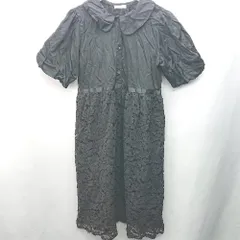 ◇ merlot plus メルロープリュス 半袖 ロング丈 ワンピース サイズ表記なし ブラック レディース E  【1407180032231】のサムネイル