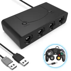 【人気商品】U/PC用 有機ELモデル/Switch/Wii Switch Switch 大乱闘スマッシュブラザーズ対応 NGC 最大８人同時にプレイ ４ポート TURBO連発機能 変換アダプタ 3IN1 転換アタプタ 接続タップ GCコントローラー コントロ