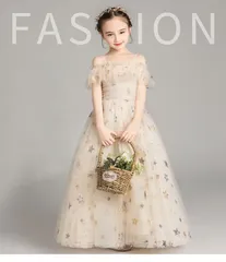 ドレス ワンピース 子供 キッズ ピアノ 発表会 女の子 ジュニア 結婚式 演奏会 フォーマル 入学式 半袖 ロング 七五三 おしゃれ おすすめ 120 130 140 150 160 youjing01