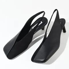 JILSANDER ジルサンダー シューズ パンプス スクエアトゥ レザーパンプス J16WL0008 P6442 レディース ブラック バックストラップ サンダル ヒール レザー 春夏のサムネイル
