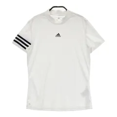 サイズ：L ADIDAS GOLF アディダスゴルフ 2023年モデル モックネック 半袖Tシャツ 総柄 ホワイト系 [240101471452] ゴルフウェア レディース ストスト