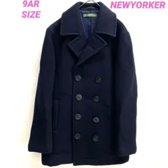 NEWYORKER ニューヨーカー オールド ウール ピーコート ビンテージ レトロ 10ボタン ダークネイビー レディース 秋 ゴーゴー古着久喜倉庫店B8740