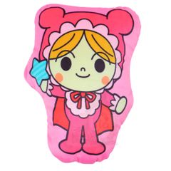 アンパンマン ダイカットクッション、かわいいデザイン、ピンク あかちゃんまんのダイカットクッション