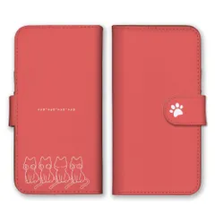 iPhone12 Pro Max ケース 手帳型 アイフォン12 プロマックス スマホケース 携帯ケース 猫 ねこ ネコ 子猫 可愛い かわいい 肉球 イラスト シンプル ピンク ブルー カラー08