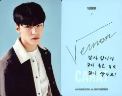 【中古】コレクションカード(男性) SEVENTEEN/VERNON(バーノン)/裏面印刷サイン・メッセージ入り/SEVENTEEN ファンクラブ「CARAT」2期特典フォトカード