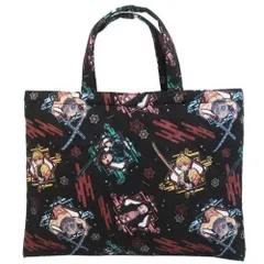 [日本製] [鬼滅の刃] レッスンバッグ キルトレッスンバッグ キッズ　ブラック 約40×30cm バックパック　キルティング キルト加工　KIMETSUNOYAIBA(鬼滅の刃)