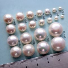 AAAA 4A級 淡水パール 真珠 本真珠 ボタン型 ホワイト系 片穴 アクセサリーパーツ  手芸 ハンドメイド