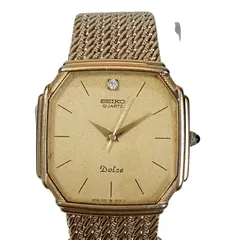 【美品/新品電池】 SEIKO Dolce 1Pダイヤ メンズ 腕時計 ゴールド セイコー SEIKO ドルチェ DOLCE 腕時計 ウォッチ クォーツ