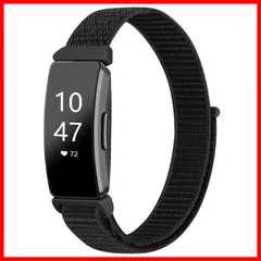 HR交換バンド、柔らかいナイロン製ベルト Inspire2/Inspire/Inspire 通気性 Fitbit 多色選択 for 調整可能 バンド