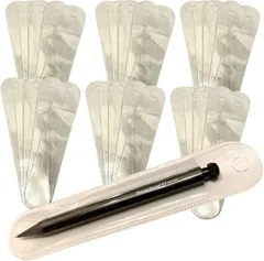 DAZUMA ペンケース ペンシース 透明 30枚セット 1本用 ボールペン 万年筆 鉛筆 シャープペン シンプル 軽量 傷防止 汚れ防止 ペン収納 クリア( 透明)