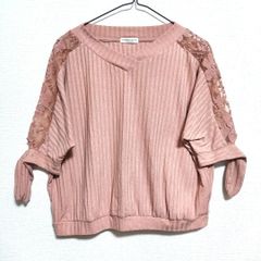earth music&ecology ピンク 半袖シャツ 袖透け感あり 可愛い