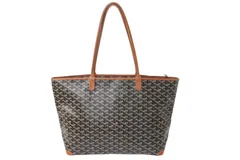 極美品 GOYARD ゴヤール アルトワMM トートバッグ ハンドバッグ コーティングキャンバス レザー ブラウン 中古 4c0705598のサムネイル