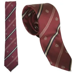 ネクタイ エンジ×ベージュ×紋章 [女子高生 制服 ネクタイかわいい コスプレ 制服 TeensEver JK ティーンズエバー]【B-3089_880196】MM+