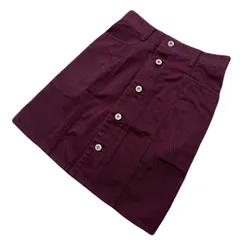 ディッキーズ スカート レディース M ワインレッド バーガンディ 【 フロントボタン カジュアルな1枚 】 台形スカート Dickies  ●Ja8608のサムネイル