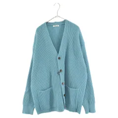 AURALEE (オーラリー) SUPER FINE WOOL RIB KNIT BIG CARDIGAN ウール ニット カーディガン A22AC01RK ブルーのサムネイル