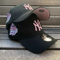 海外限定 Newera ニューエラ 9Forty A-Frame Aフレーム NY Yankees ヤンキース 黒 ピンク (940-121)