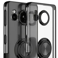 AQUOS sense7 plus ケース センス7プラス スマホリング 耐衝撃 薄型 ケース 【Color】 ブラック