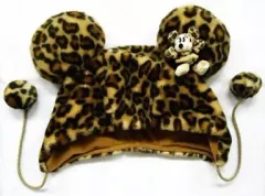 【中古】帽子(キャラクター) ミニーマウス(豹柄ブラウン) マスコット付きファンキャップ 「ディズニー」 東京ディズニーリゾート限定