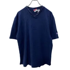 Champion 半袖 無地Tシャツ M ネイビー チャンピオン Ｖネック ジャージシャツ 古着卸 アメリカ仕入 a704-5164