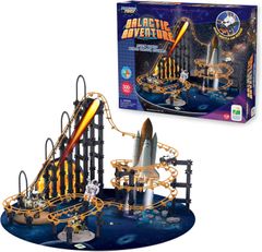 新品 ★ コストコ Techno Trax コースターマニア ギャラクティック アドベンチャー ジェットコースター 組み立て キット 300ピース 電動モーター 銀河 スペースシャトル コースター サウンド 大型 知育玩具 おもちゃ ブロック 学習 プレゼント