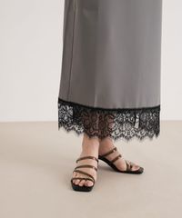 夢展望公式 [新品未使用] ツイルレースキャミワンピース [グレー] 他カラー別ページ有 rectangle ワンピース その他ワンピース（キャミソール・ベアトップ） 535212-02