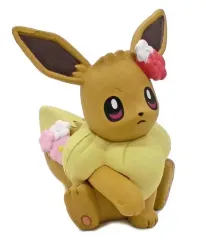 【中古】トレーディングフィギュア イーブイ(あかのはなかざり) 「ポケットモンスター 『ポケモン Let’s GO! ピカチュウ・Let’s GO! イーブイ』 いっしょに冒険マスコット」