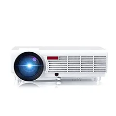 【中古】ホームシアターLEDプロジェクタースマートアンドロイドWIFI Bluetooth 1080PフルHDサポート1280 * 800解像度3000LumensHD LED液晶プロジェクター