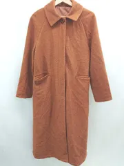 ■ ⊇ select MOCA セレクト モカ 防寒性良好 長袖 ウールロングコート サイズF オレンジブラウン系 レディース E  【1507160019464】のサムネイル