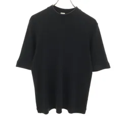 Milok ミロック 日本製 5分袖 ニット 46 ブラック メンズ 古着