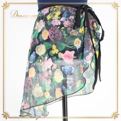 社交ダンス 衣装 バレエ 衣装 スタンダード オーバースカート 巻きスカート レッスンウェア レディース オールシーズン Mirella ミレラ ブラック系 黒 花柄 薔薇 バラ イエロー系 ピンク系 グリーン系 黄色 緑 ブルー系 青 社交ダンス衣装