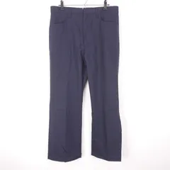 22SS FARAH ファーラー メンズ ボトムス ウール 無地フレアパンツ スラックスNAVY 32 FR0201-M4020