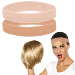 【新着商品】レディース メンズ ウィッググリッパー ウィッグバンド ウィッグバンド ソフトエラスティックコンフォートシームレス透明ドロップ型シリコンウィッグヘッドバンド 防汗 伸縮性 ノンスリップ ホールド シリコン ウィッグキャップ 調節可能なウィッグフィッ