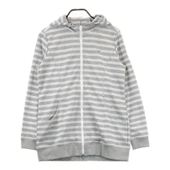 サイズ：LL CALLAWAY キャロウェイ  フード付き ジップジャケット ボーダー柄 グレー系 [240101358195] ゴルフウェア レディース ストスト