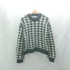 ◇ ⊇ ZARA ザラ 総柄 長袖 セーター サイズS ブラック系 レディース E  【1503060035597】