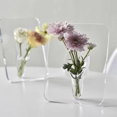新品  亚クリル透明フラワーアレンジメント デコラティブアート アクリル透明つぼみ花瓶
