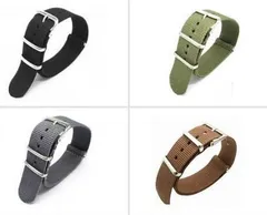 4本組　短め　腕時計 ベルト 20mm NATOタイプ 時計ベルト 時計バンド 交換用 替えベルト ナイロンベルト　４本　２０ｍｍ