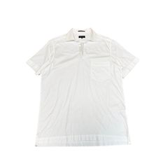 中古 ポールスミス コレクション 半袖 スキッパー ポロシャツ クリーニング済み 白 メンズ Mサイズ