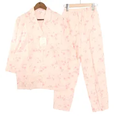 G-house ジーハウス 通年 ダブルガーゼ★ 小花柄 パジャマ ルームウェア ナイトウェア セットアップ Sz.M レディース