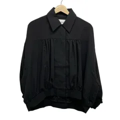 新品未使用　今季完売新作ENFOLD 5分袖ブルゾン ENFOLD(エンフォルド)｜ZIPPER BLOUSON/ブルゾン/ブラック の通販