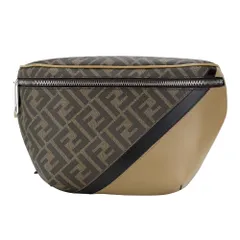 【美品】フェンディ ウエストポーチ ボディバッグ レザー×PVC FF柄 黒 FENDI ボディバッグ｜バッグ｜ファッション おすすめ人気商品