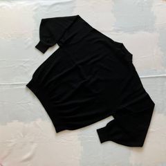 美品　PINO BAZZO セーターニット　ラウンドネック　カシミヤ　ブラック　LL