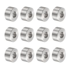 新品 uxcell 12個 ステンレススチールスペーサー8.5mmボアx20mm OD x 10mm長ネジブッシング ラウンドメタルスペーサーM8ネジボルトおよびロッド用