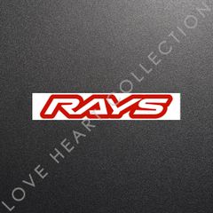超高品質☆RAYS　レイズ　カッティングステッカー　レッド　1枚　縦27mm×横150mm　れいず　|　ロゴ　|　デカール　|　切り文字　|　切文字　|　新品　|　未使用　|　送料無料　|　匿名配送　｜　本舗