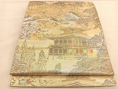 西陣服部織物正絹六通柄袋帯 手織純金箔こはく錦 蜀甲錦文様　新品 パールトン加工 楽天市場】着物 帯 西陣 手織 本佐賀錦袋帯 亀甲正倉院紋 あすか