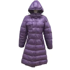 Z1557 MONCLER モンクレール ロングダウンジャケット パープル サイズ1 CLASSSE1 刺しゅうロゴ