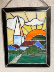 ステンドグラスパネル《風景画》