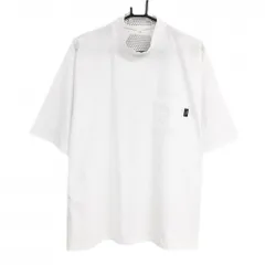 【超美品】ティゴラ 半袖シャツ　白　襟ハイネック　胸ポケット　速乾生地 メンズ L ゴルフウェア TIGORA