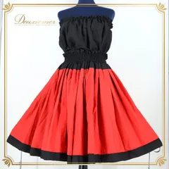 フラダンス 衣装 ツーピース セットアップ 上下セット ブラック系 フラ ダンス トップス パウスカート 黒 赤 チューブトップ 無地 シンプル ハワイアン アロハ 鮮やか レッド系