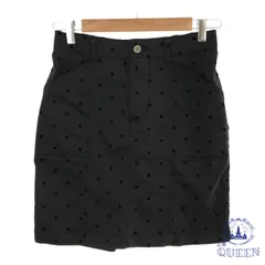 ☆美品☆ WORKERS GAREGE スカート ミニ ショート丈 ドット レディース ブラック 38 901-2383 送料無料 古着